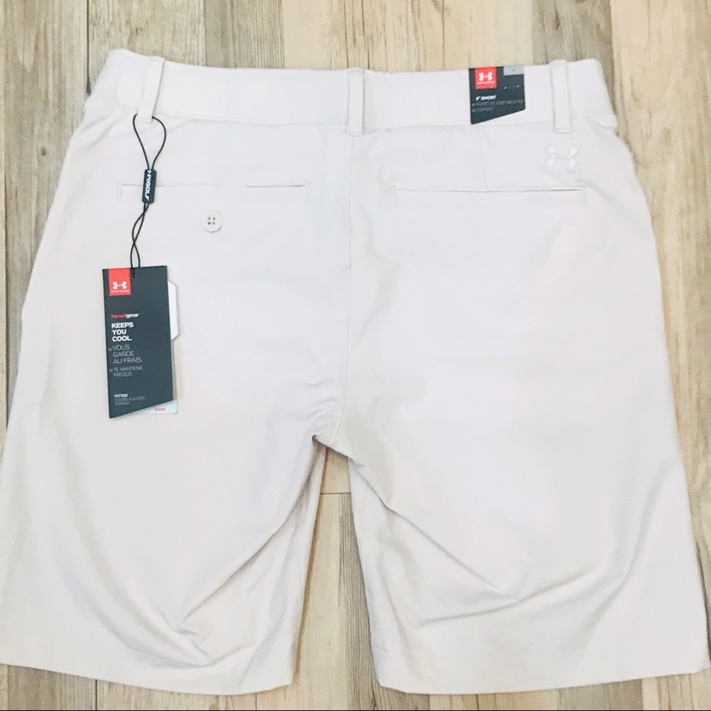 NWT UNDER ARMOUR size 4 GOLF SHORTS vanilla khaki - Picture 10 of 15